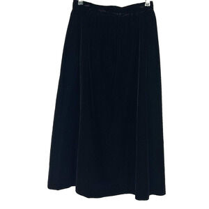 Vintage Walker Lane Velvet Maxi Skirt Burgundy Black Romantic Goth Modest Size 8
